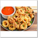 Calamari SQUID FLOWER cumi kembang IQF (Individual Quickly Frozen) price/pack 1kg